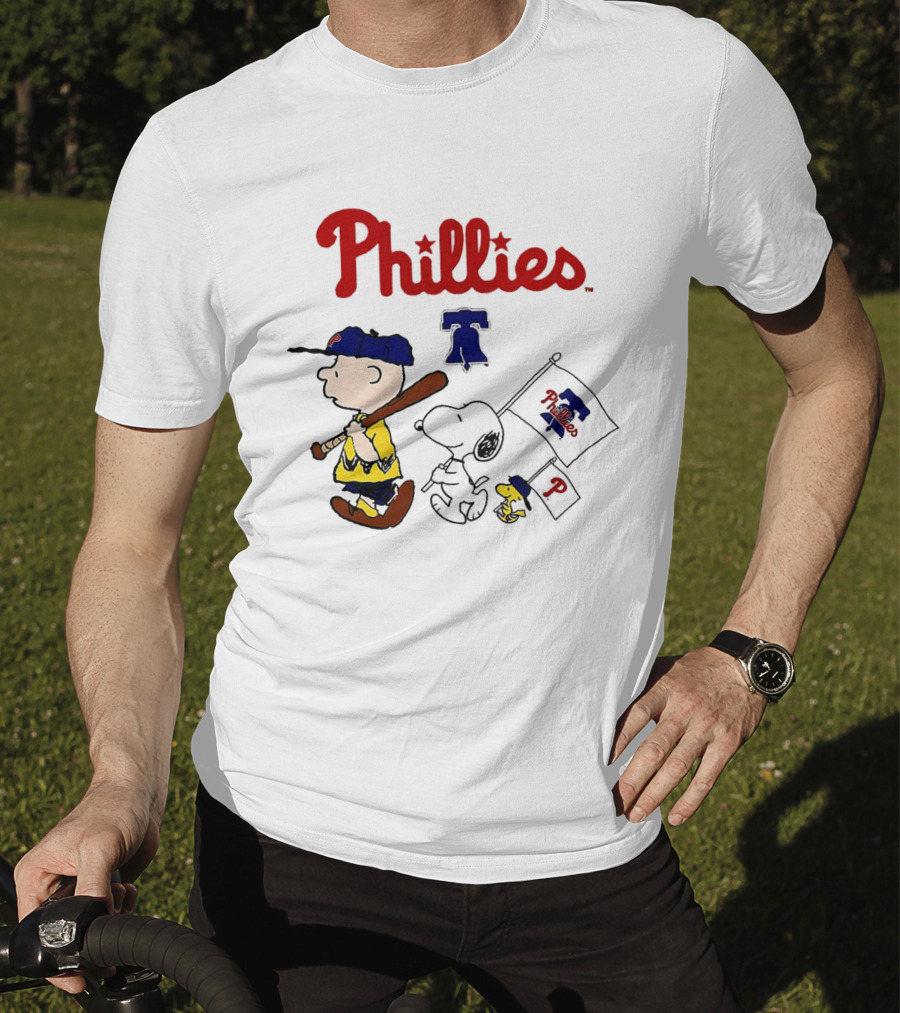Philadelphia Phillies Snoopy Charlie Brown Woodstock MLB Fan 2025 T-Shirt