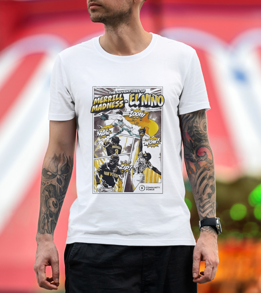 The Adventures Of Merrill Madness And El Niño San Diego Padres Comic Style 2026 T-Shirt