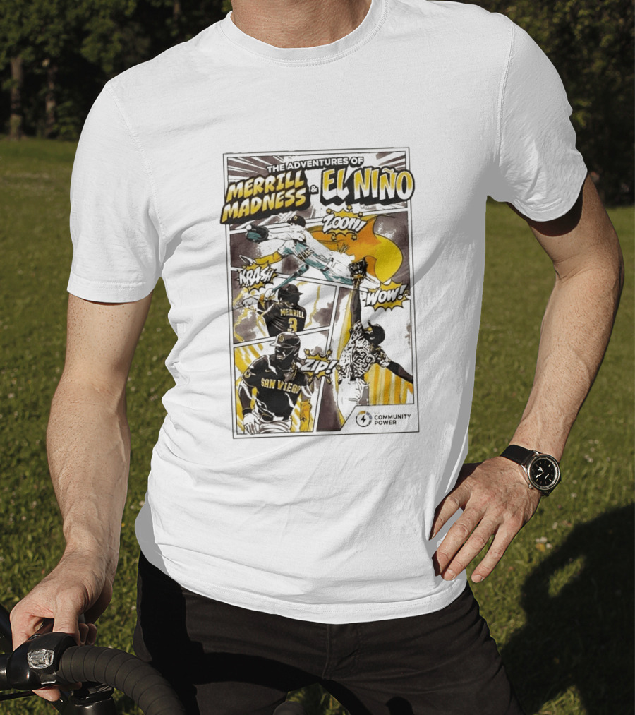 The Adventures Of Merrill Madness And El Niño San Diego Padres Comic Style 2026 T-Shirt