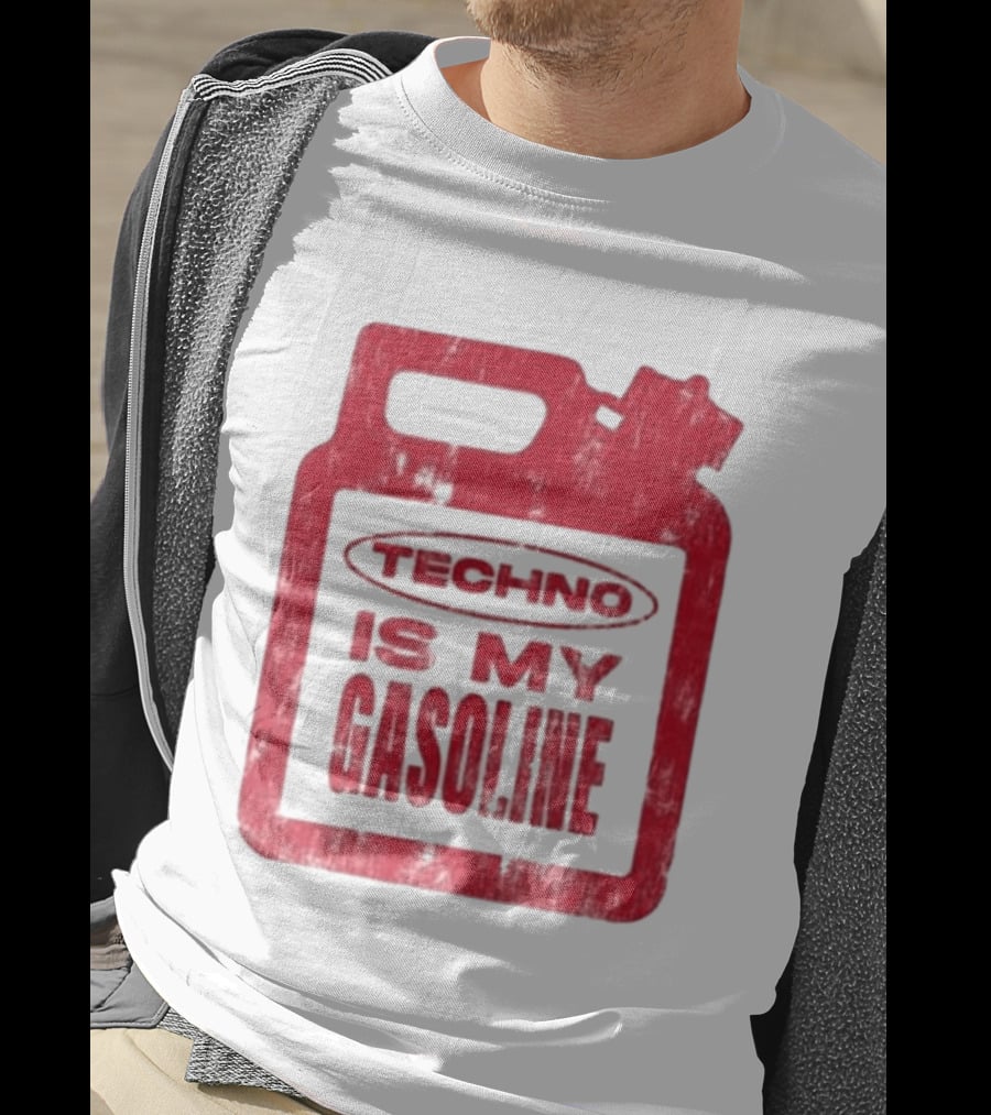 Techno Is My Gasoline Red Fuel Can T-Shirt