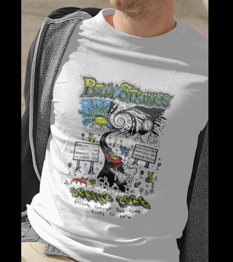 Billy Strings Spring 2026 Highway Hypnosis Missing Through Your Town Before The Show T-Shirt
