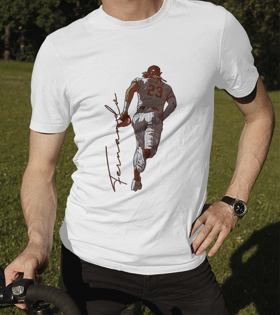 Fernando Tatis Jr. 23 San Diego Padres Baseball Ink Drawing T-Shirt