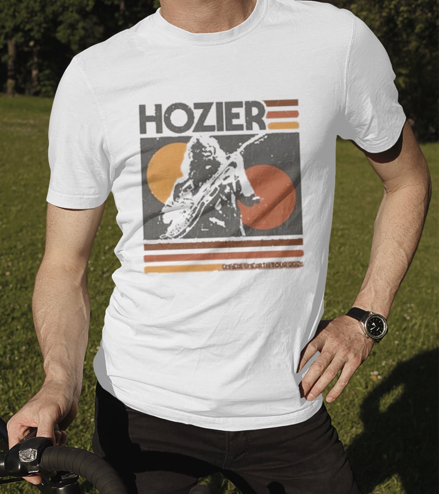 Hozier Unreal Unearth 2025 Tour Vintage Circles Guitar T-Shirt