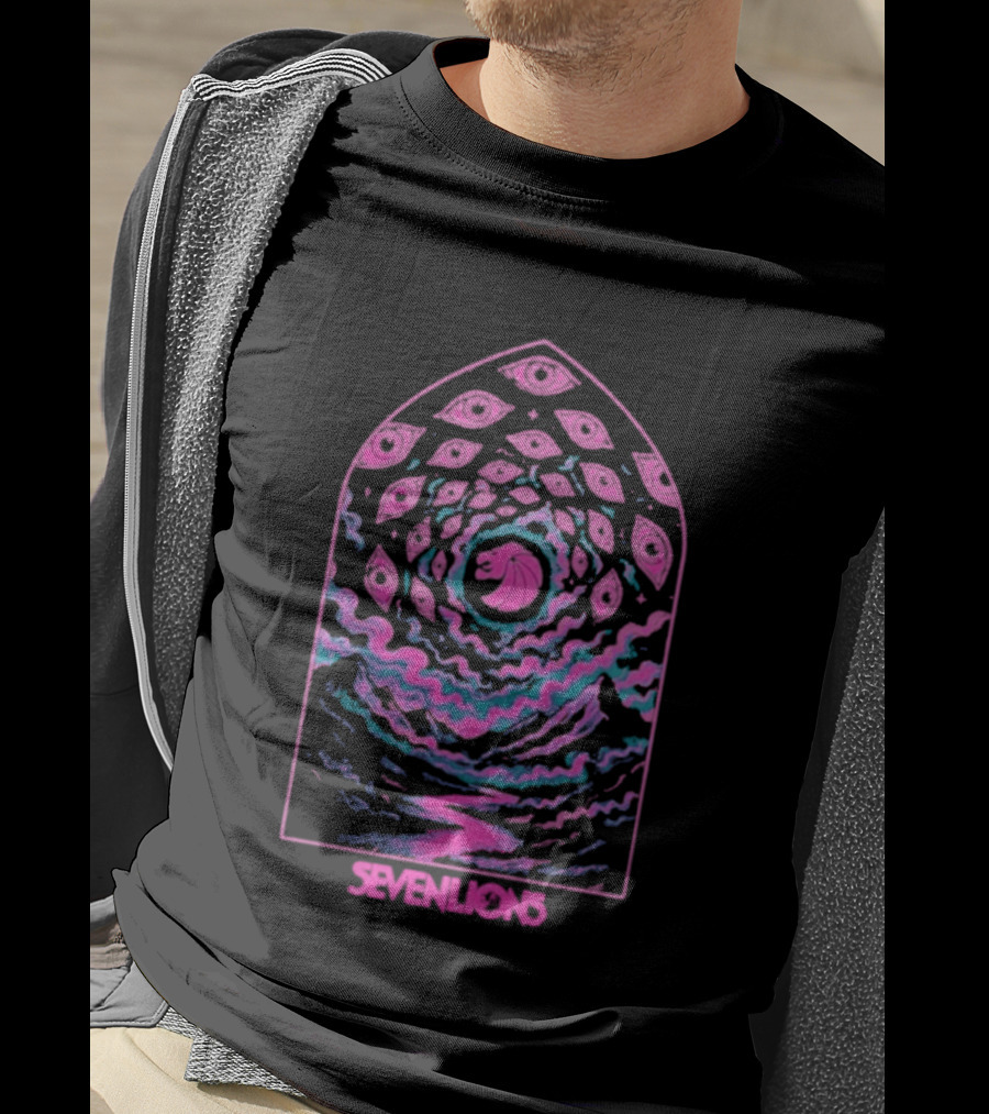 Seven Lions Pink Cosmic Spiral Vision T-Shirt
