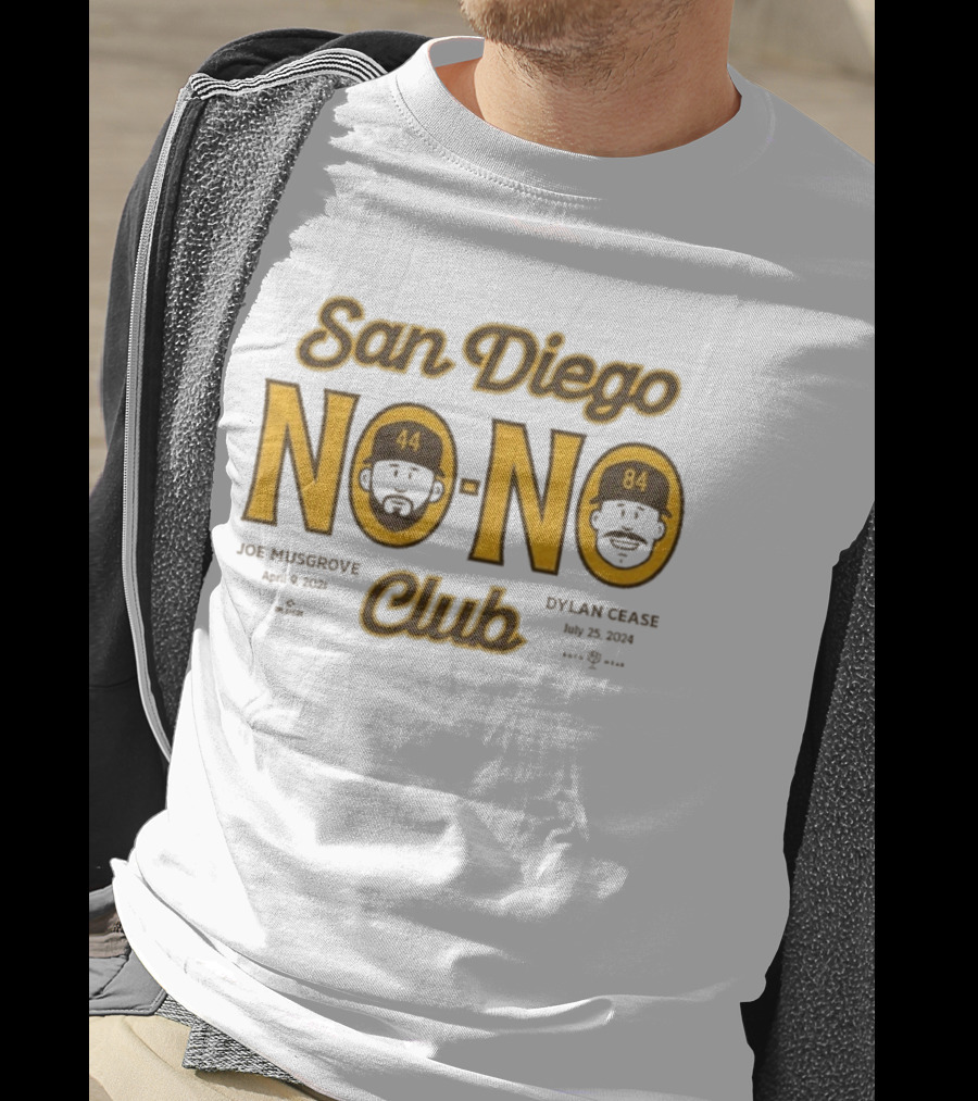 San Diego No No Club Joe Musgrove April 9 2021 Dylan Cease July 23 2024 T-Shirt