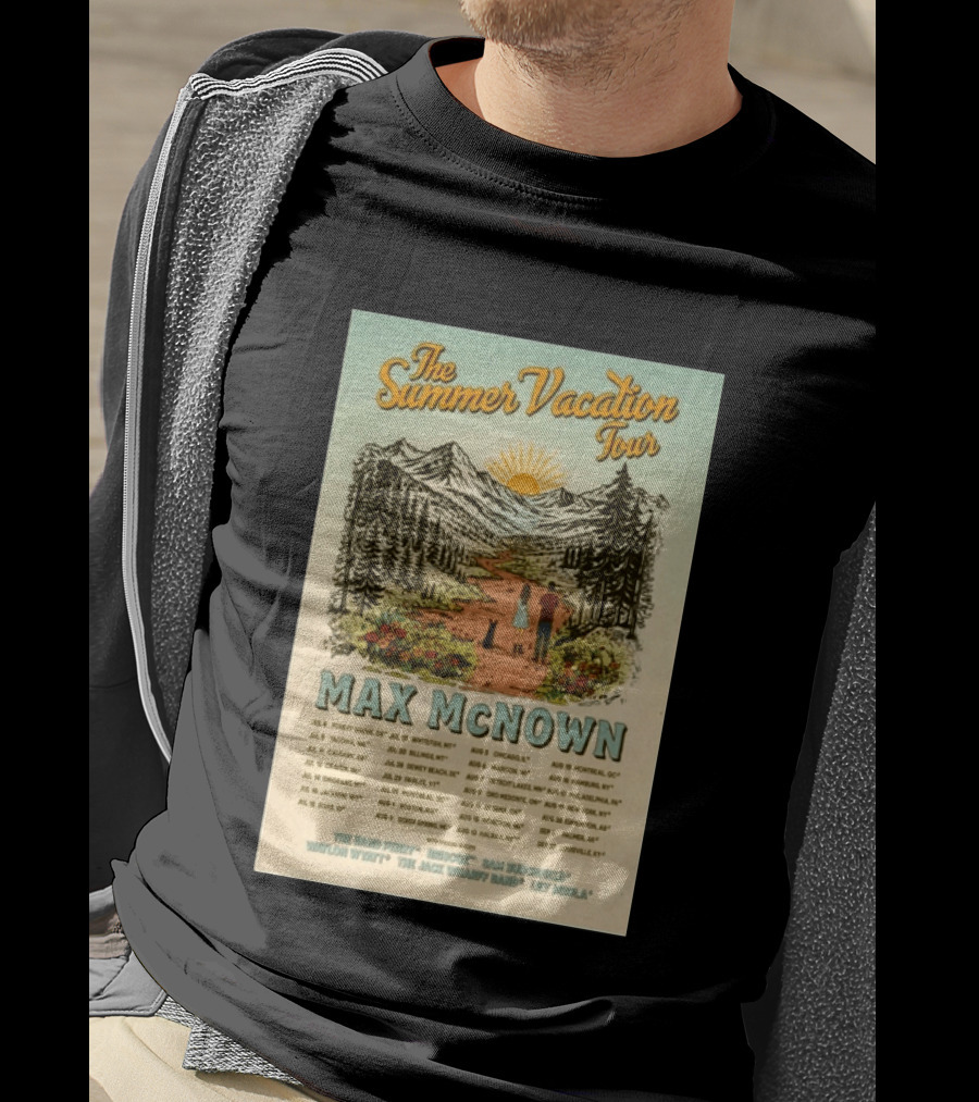 The Summer Vacation Tour 2026 Max McNown Concert Dates And Locations T-Shirt