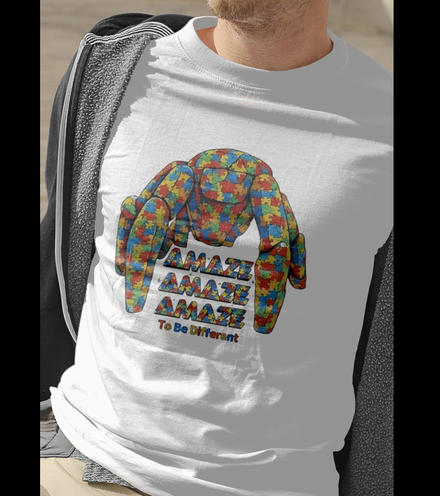 Amaze Amaze Amaze Puzzle Piece Spider To Be Different T-Shirt
