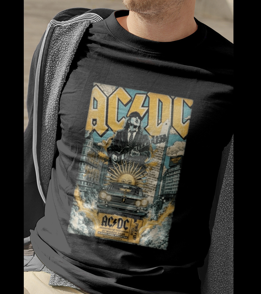 AC DC Power Up Tour 27 Marzo 2026 Buenos Aires Argentina T-Shirt