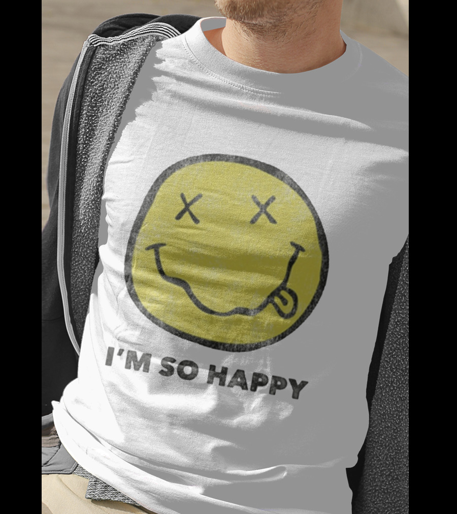 Nirvana Smiley Face I'm So Happy T-Shirt