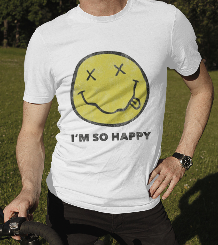 Nirvana Smiley Face I'm So Happy T-Shirt