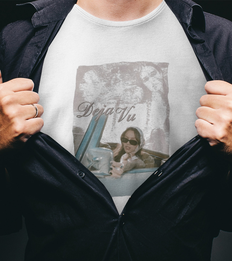 Olivia Rodrigo Deja Vu Vintage Car Photo And Elegant T-Shirt