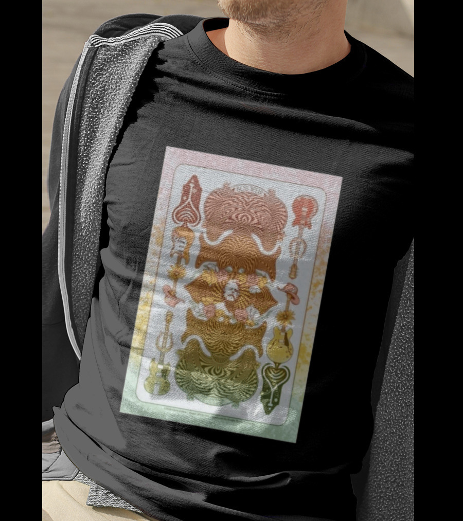 Bob Weir Psychedelic Guitars Memorial Roses And Hats T-Shirt