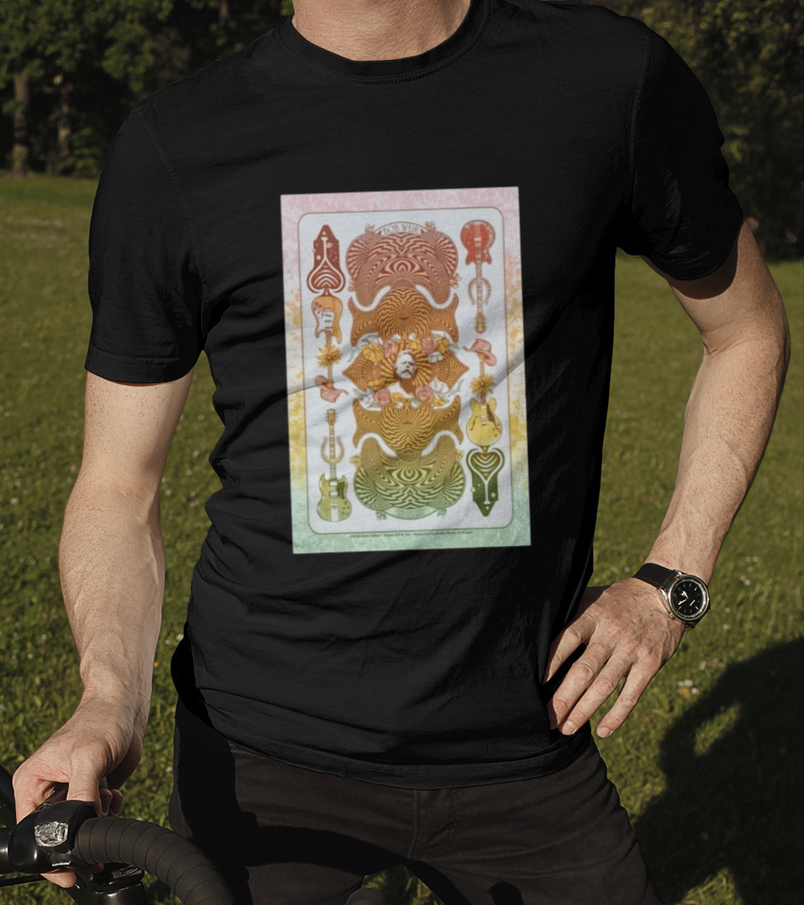 Bob Weir Psychedelic Guitars Memorial Roses And Hats T-Shirt