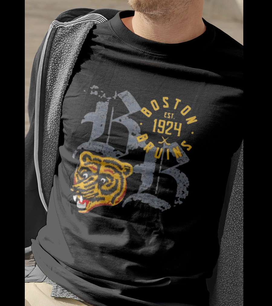 Boston Bruins EST 1924 Long Haul Classic Team Bear T-Shirt