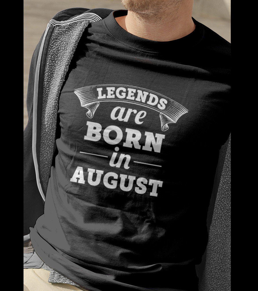 Legends Are Born In August Vintage Style Birthday Celebration T-Shirt
