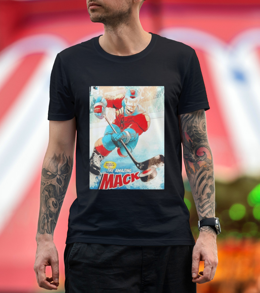 Macklin Celebrini The Amazing Mack San Jose Sharks Hockey Comic T-Shirt