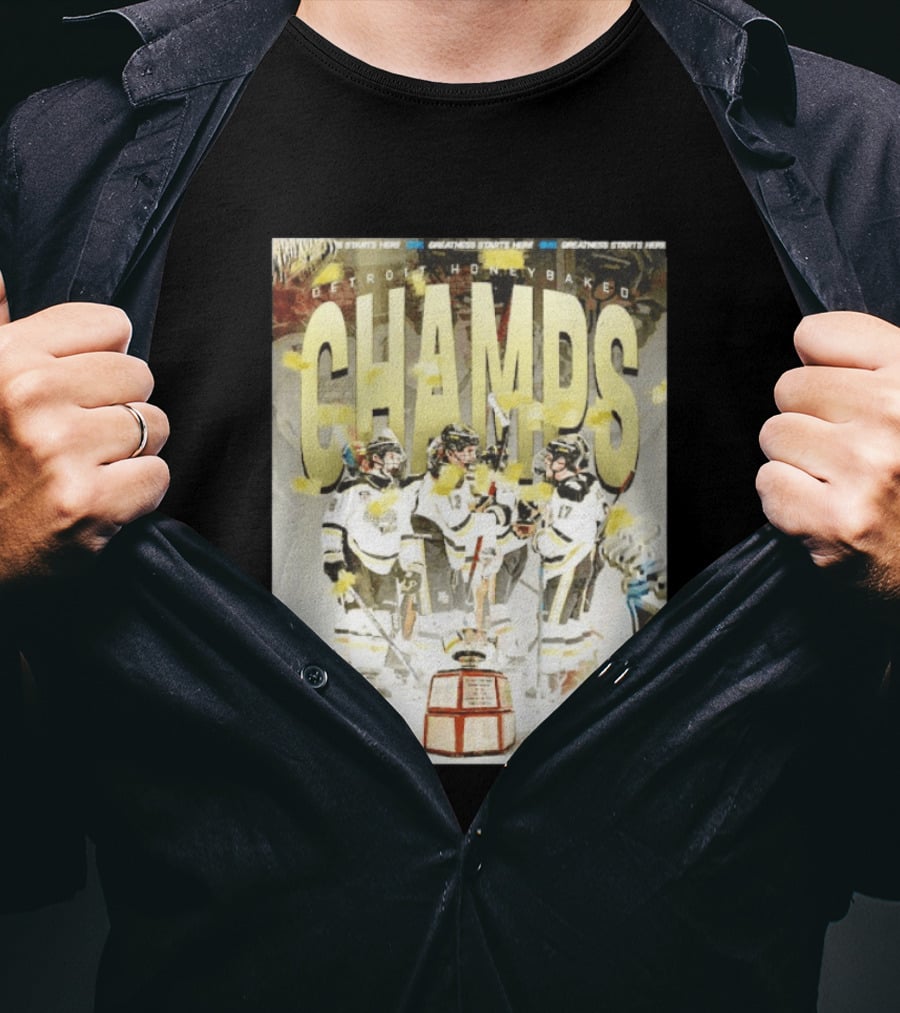 Detroit Honeybaked OHL Cup Champs 2026 Celebration T-Shirt