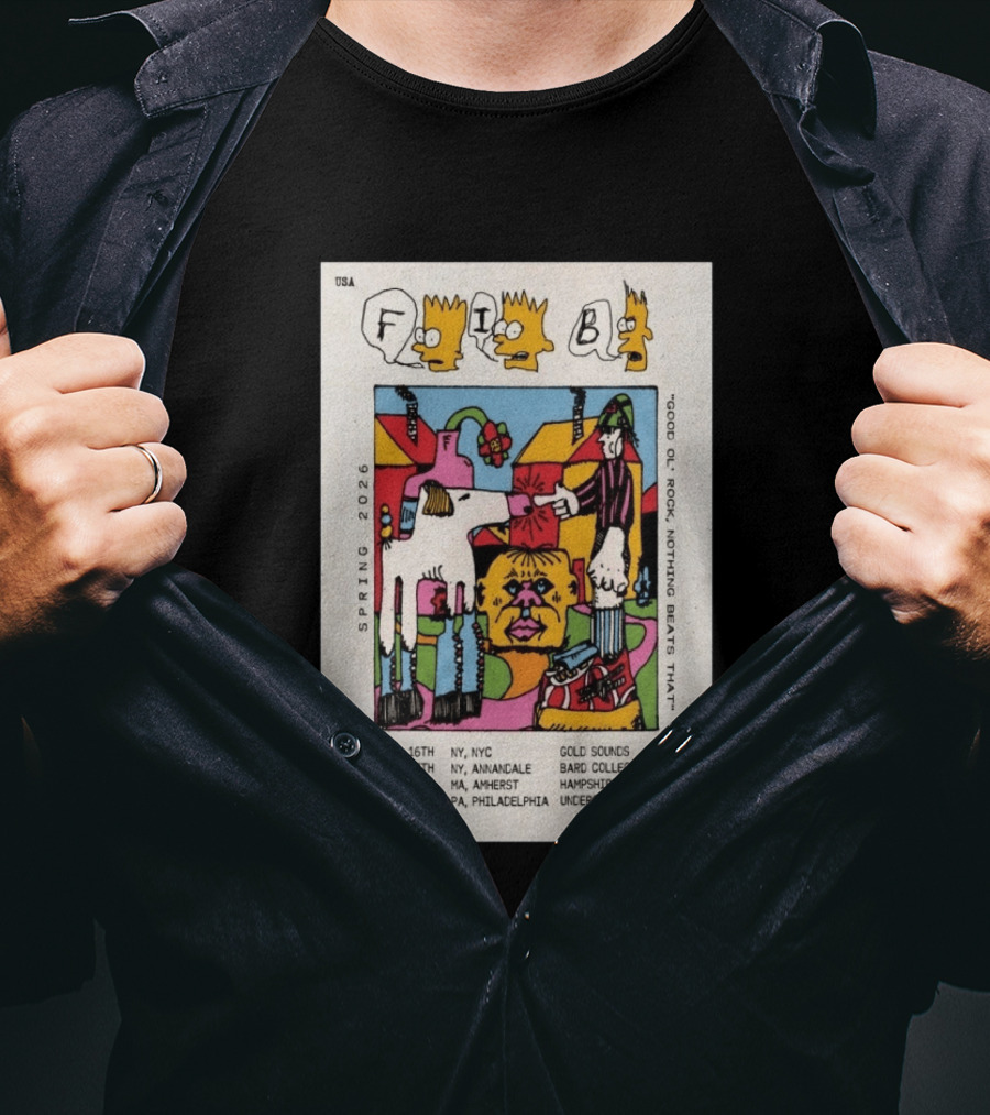 Fib Band Spring 2026 Tour Good Ol' Rock Iconic Dates USA Locations T-Shirt