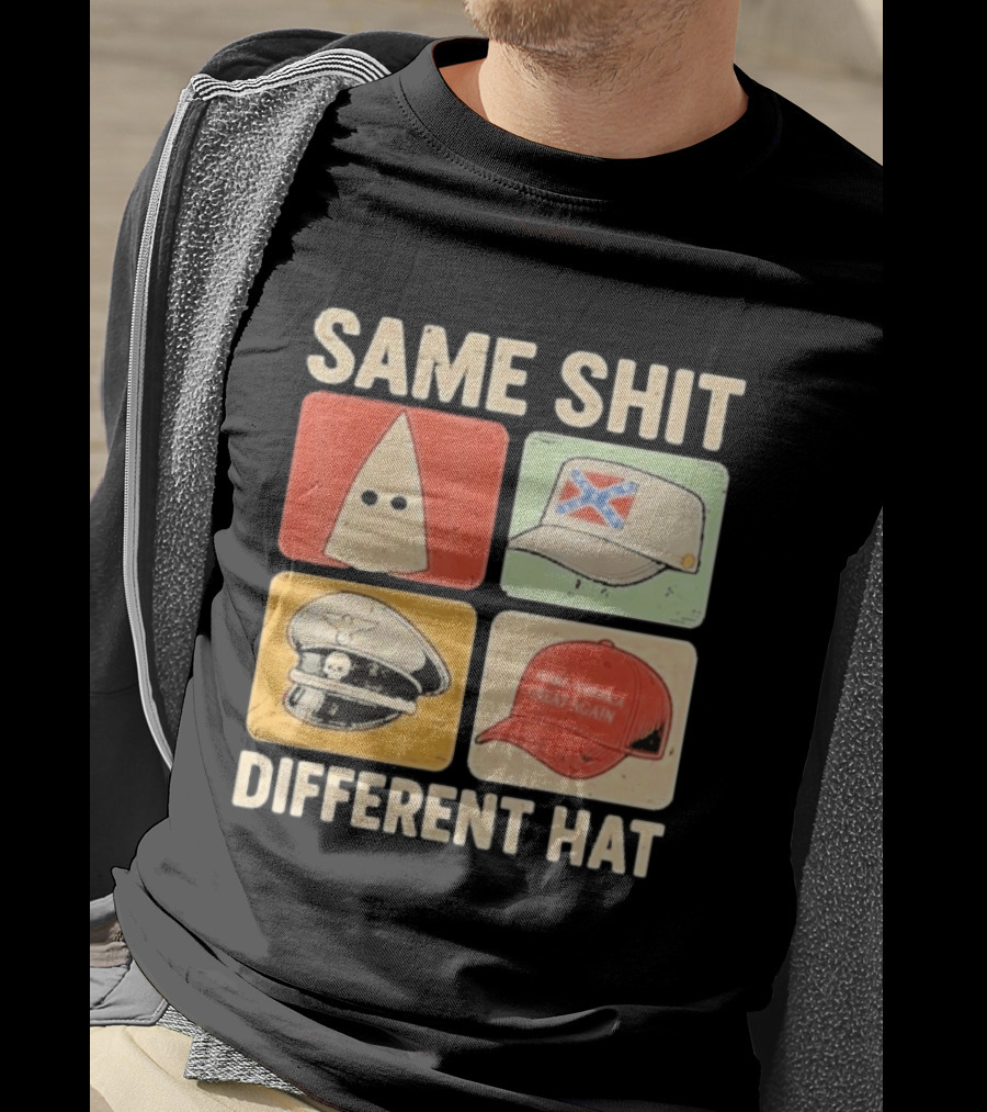 Same Shit Different Hat Ku Klux Klan Confederate Battle Flag Make America Great Again Police T-Shirt