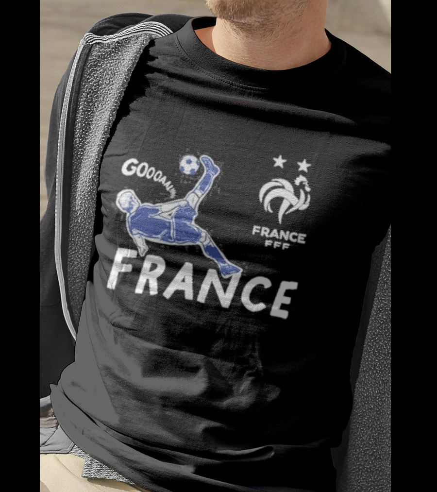FRANCE National Team FFF Goool Soccer Star Navy T-Shirt