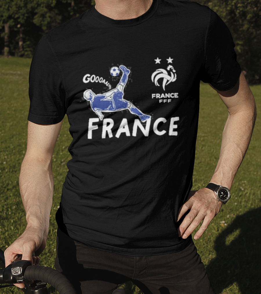 FRANCE National Team FFF Goool Soccer Star Navy T-Shirt