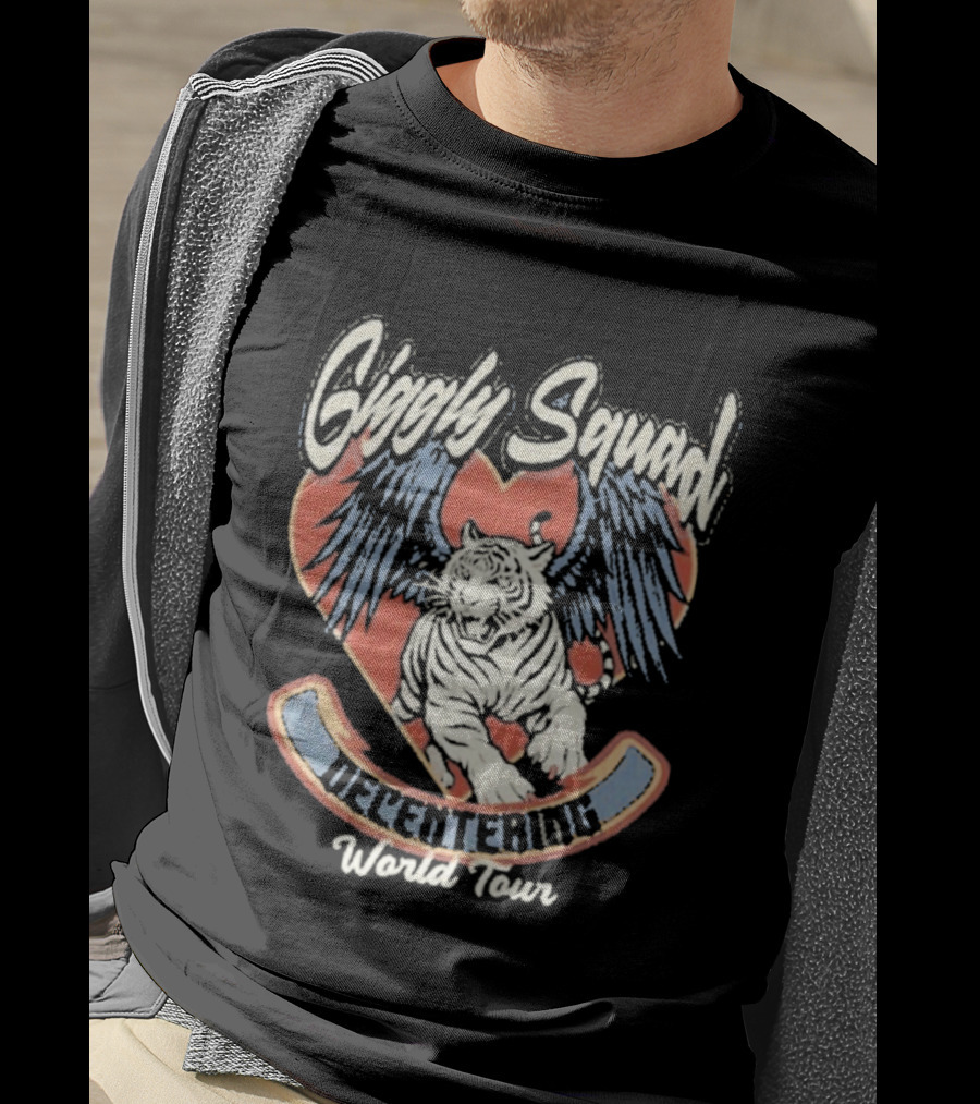 Giggly Squad Decentering World Tour Winged Heart Tiger T-Shirt