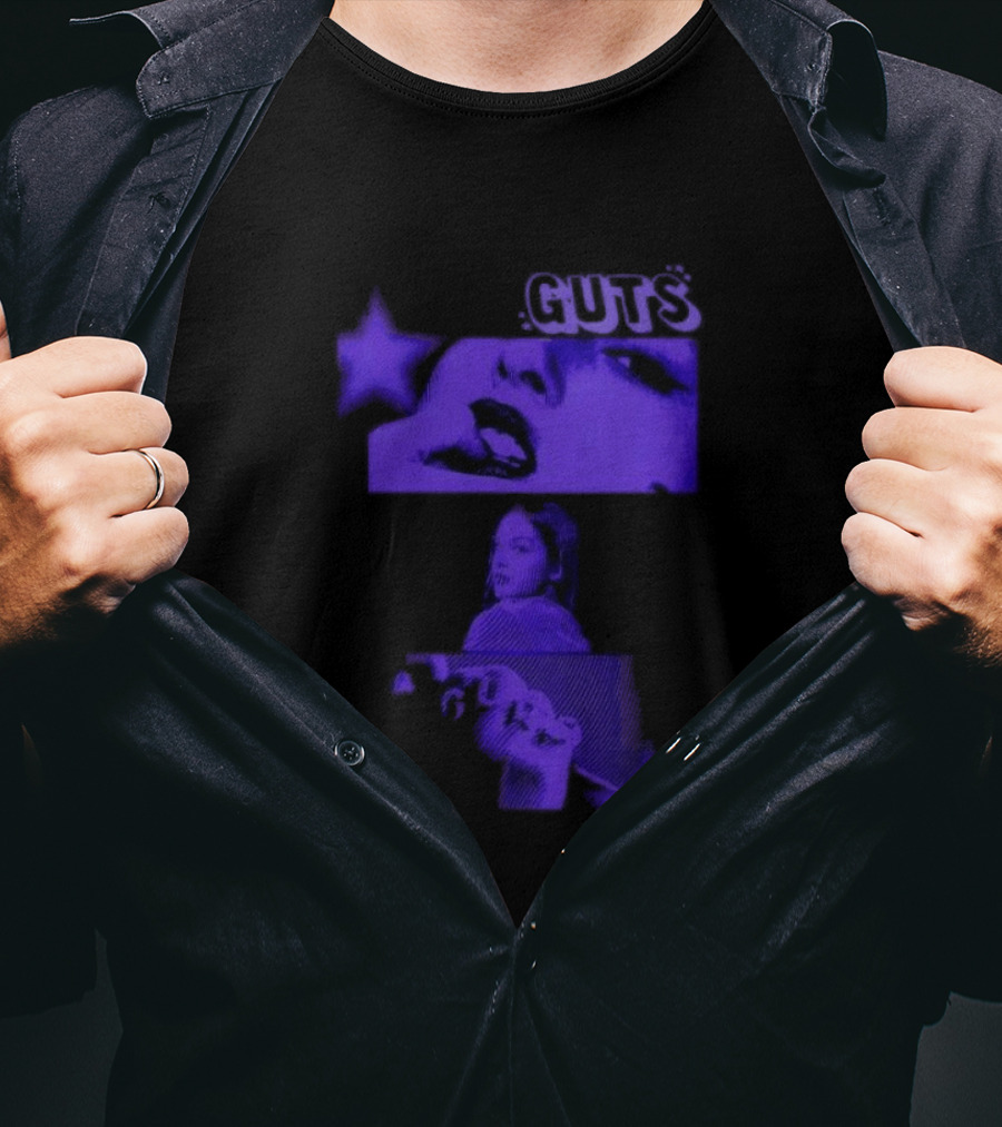 GUTS Olivia Rodrigo Album Cover Aesthetic Stars T-Shirt