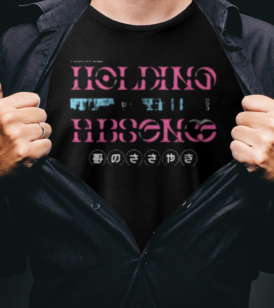 Holding Absence Whisper Black Vintage Style Japanese T-Shirt
