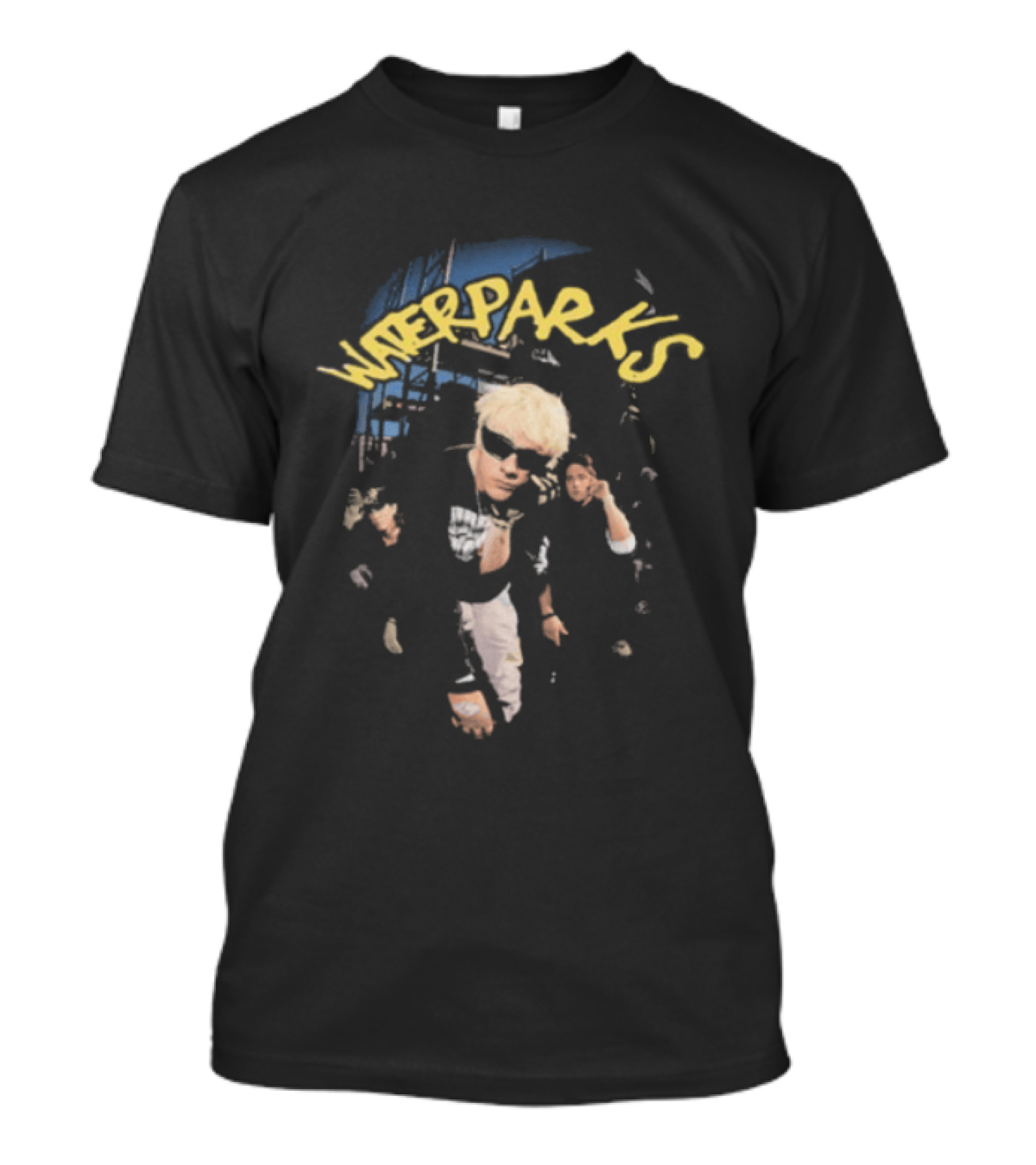 Waterparks Junkyard Photo Tour Neon Yellow And Blue Image T-Shirt