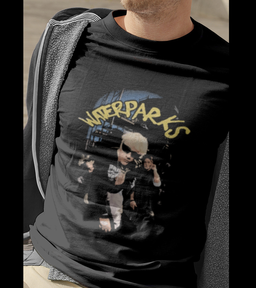 Waterparks Junkyard Photo Tour Neon Yellow And Blue Image T-Shirt