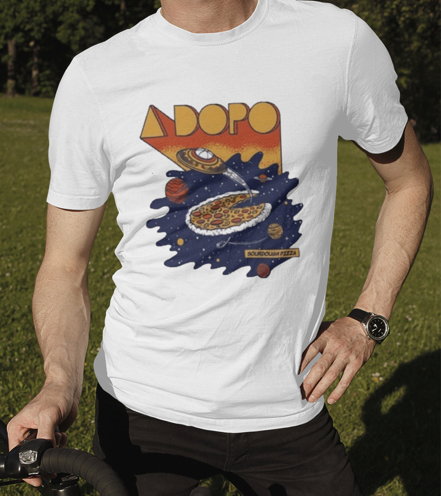 A Dopo UFO Sourdough Pizza Space Adventure T-Shirt
