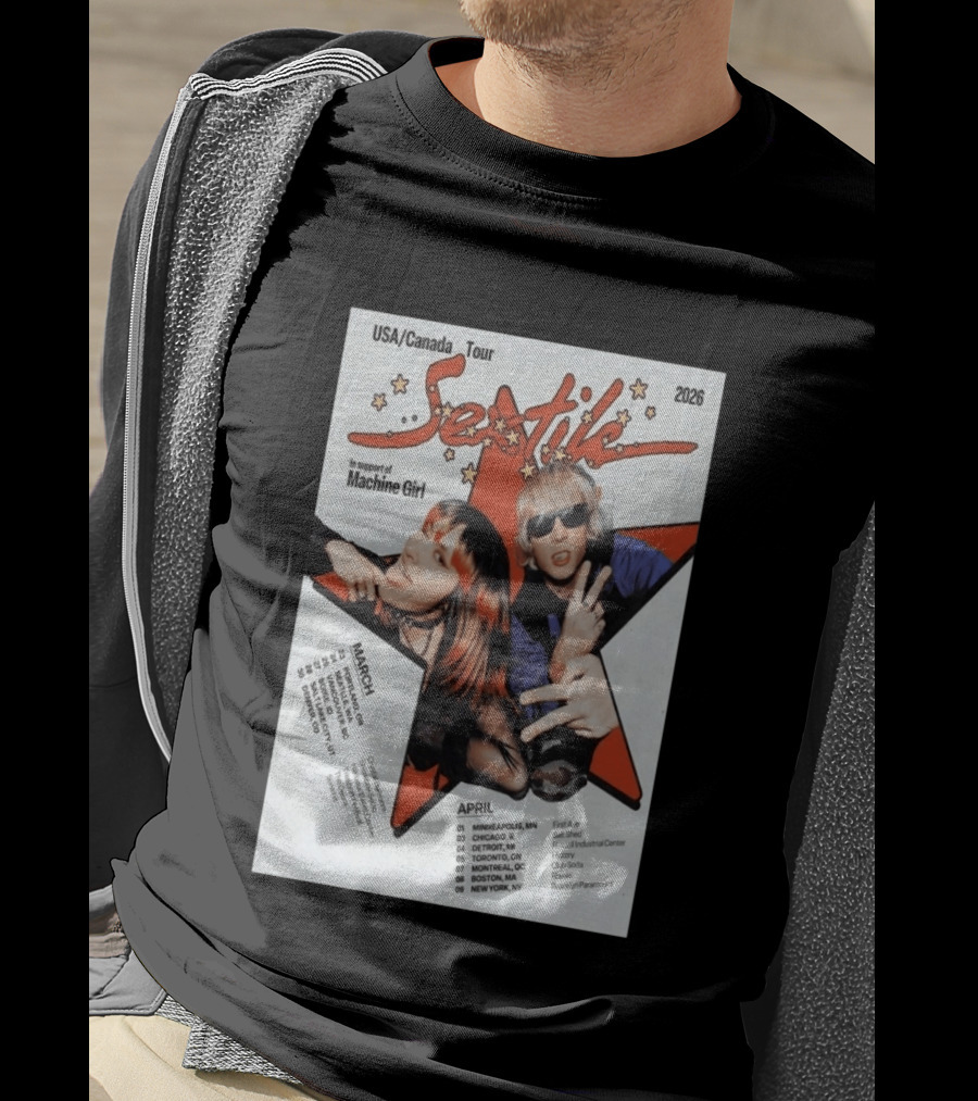 USA Canada 2026 Sextile Tour In Support Of Machine Girl T-Shirt