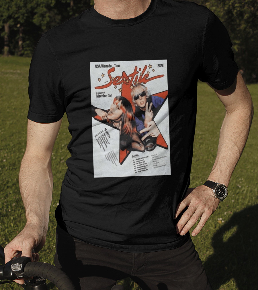 USA Canada 2026 Sextile Tour In Support Of Machine Girl T-Shirt