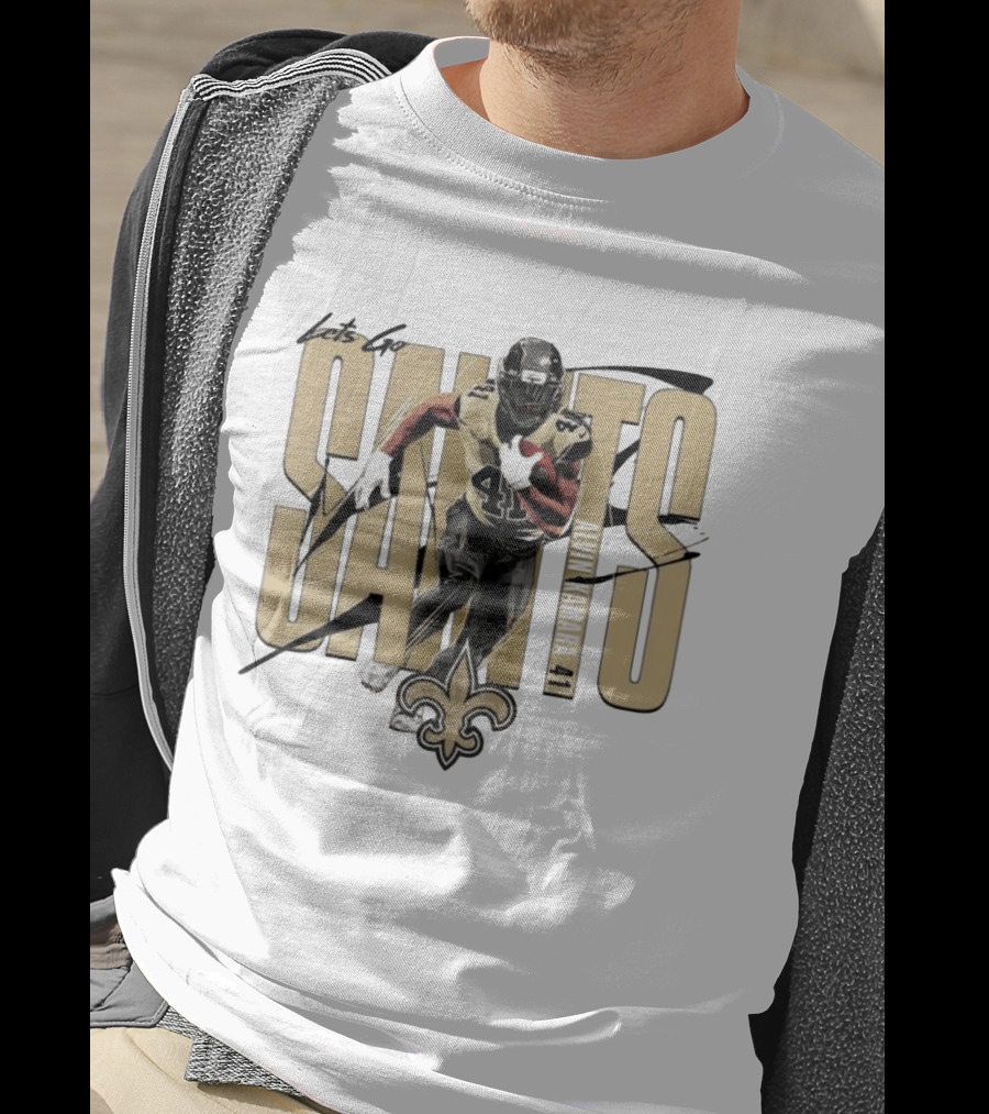 Let's Go Saints Alvin Kamara 41 New Orleans Fleur De Lis T-Shirt