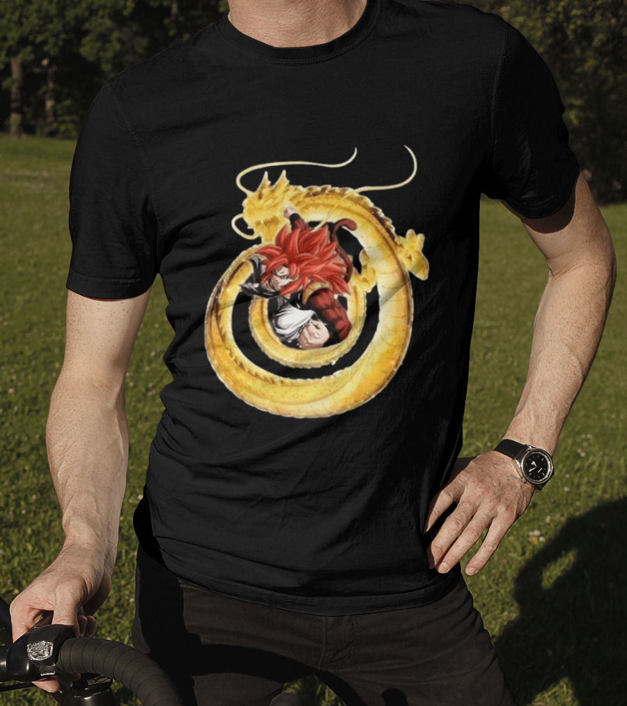 Dragon Ball Games Battle Hour 2026 Dokkan Battle Super Saiyan 4 Gogeta Shenron T-Shirt