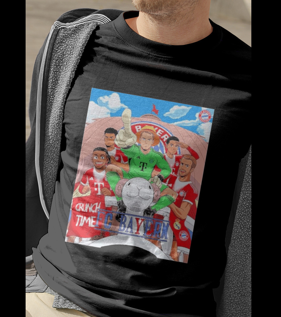 Crunch Time FC Bayern Munich X One Piece Anime Crossover UCL Collaboration T-Shirt
