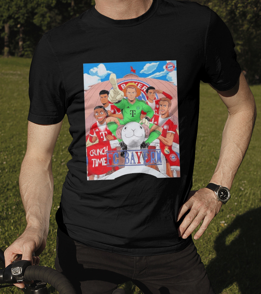 Crunch Time FC Bayern Munich X One Piece Anime Crossover UCL Collaboration T-Shirt