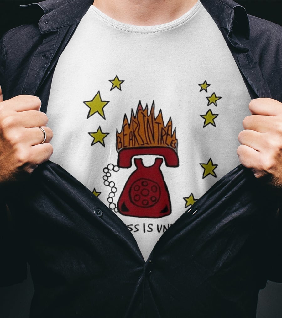 Bears In Trees Success Is Unlikely Burning Phone Starry Sky T-Shirt