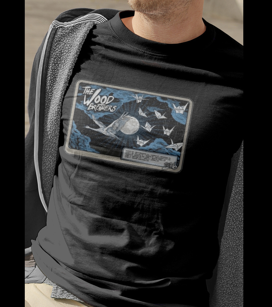 The Wood Brothers 2026 Tour Dates Avalon Theatre Grand Junction CO Origami Cranes And Moon T-Shirt