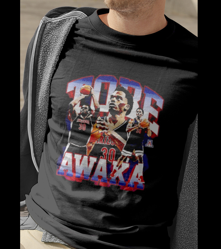 Tobe Awaka Arizona Wildcats Basketball Player Number 30 T-Shirt