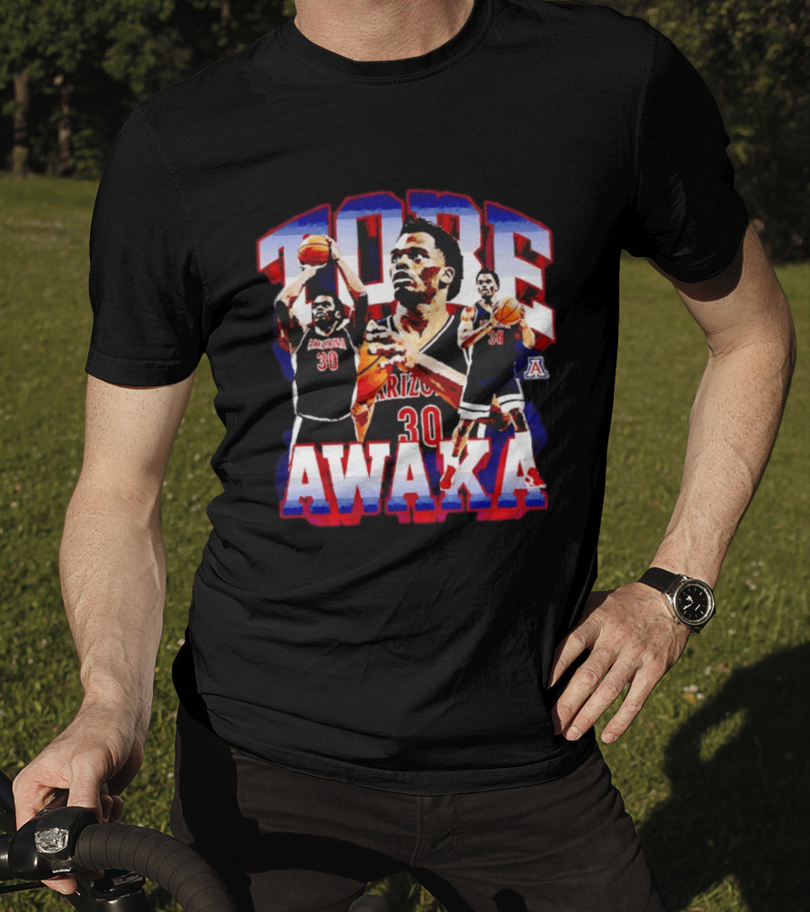 Tobe Awaka Arizona Wildcats Basketball Player Number 30 T-Shirt