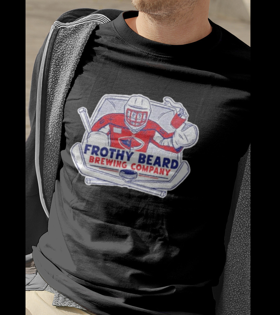 Frothy Beard Brewing Company Hockey Goalie End Of The Season Party 2026 T-Shirt