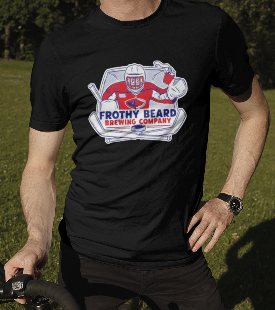 Frothy Beard Brewing Company Hockey Goalie End Of The Season Party 2026 T-Shirt