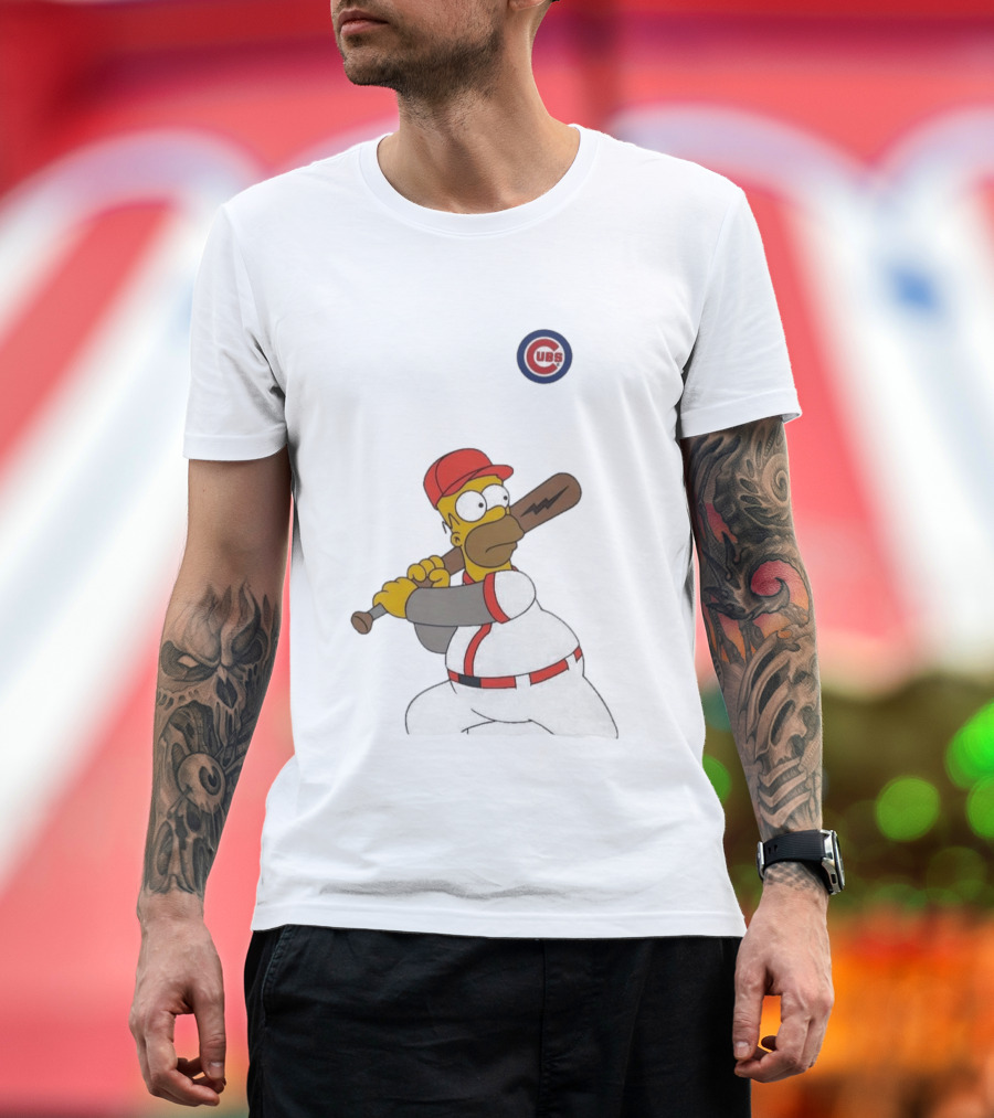 Chicago Cubs MLB Homer Simpson Wonderbat T-Shirt