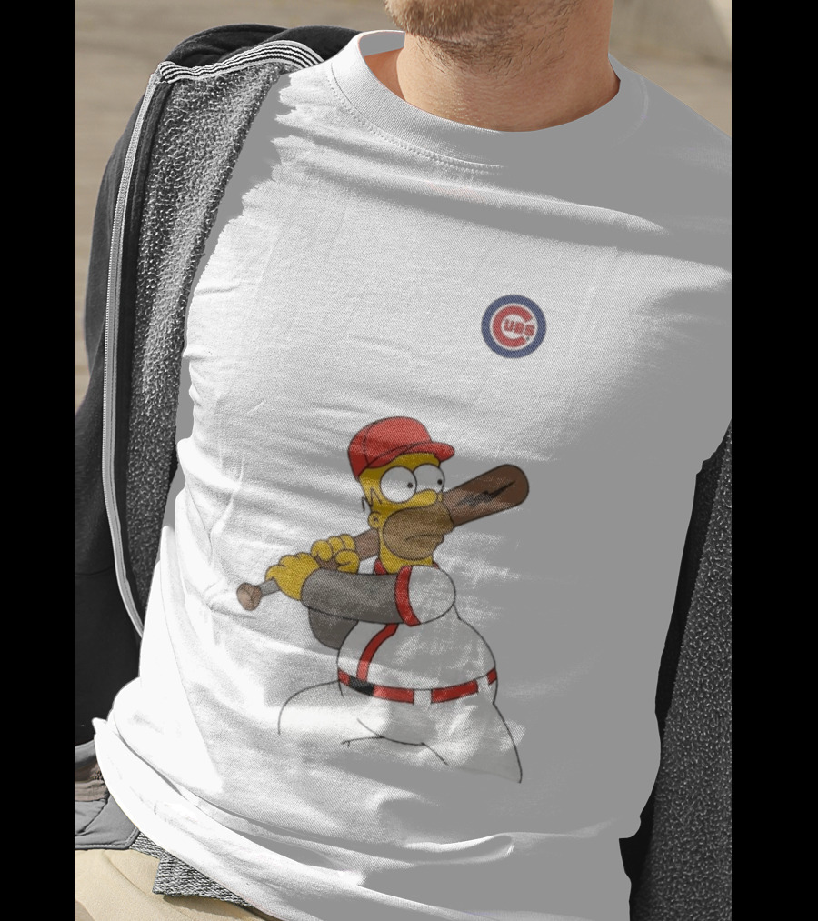 Chicago Cubs MLB Homer Simpson Wonderbat T-Shirt