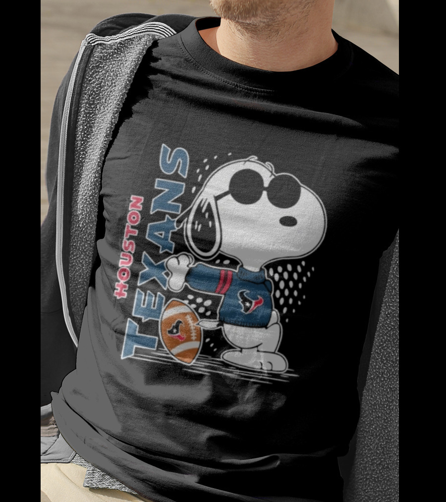 Houston Texans Snoopy Football 2026 Peanuts Collaboration T-Shirt