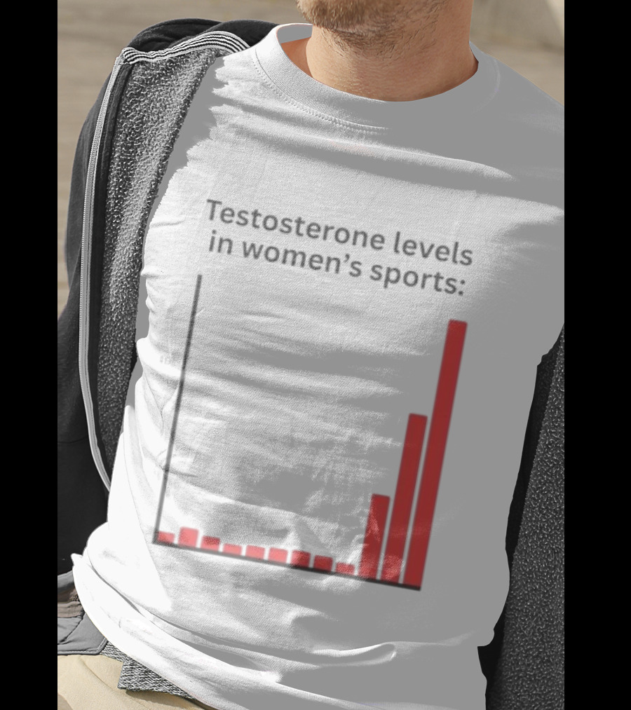 Testosterone Levels In Women's Sports Bar Graph Analysis T-Shirt