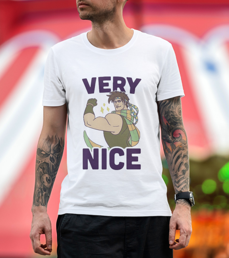 JoJo Very Nice Flex Pose Scarf Muscle T-Shirt