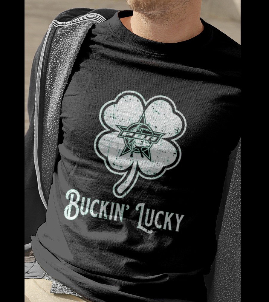 Pbr Buckin' Lucky St. Patrick's Day Clover T-Shirt