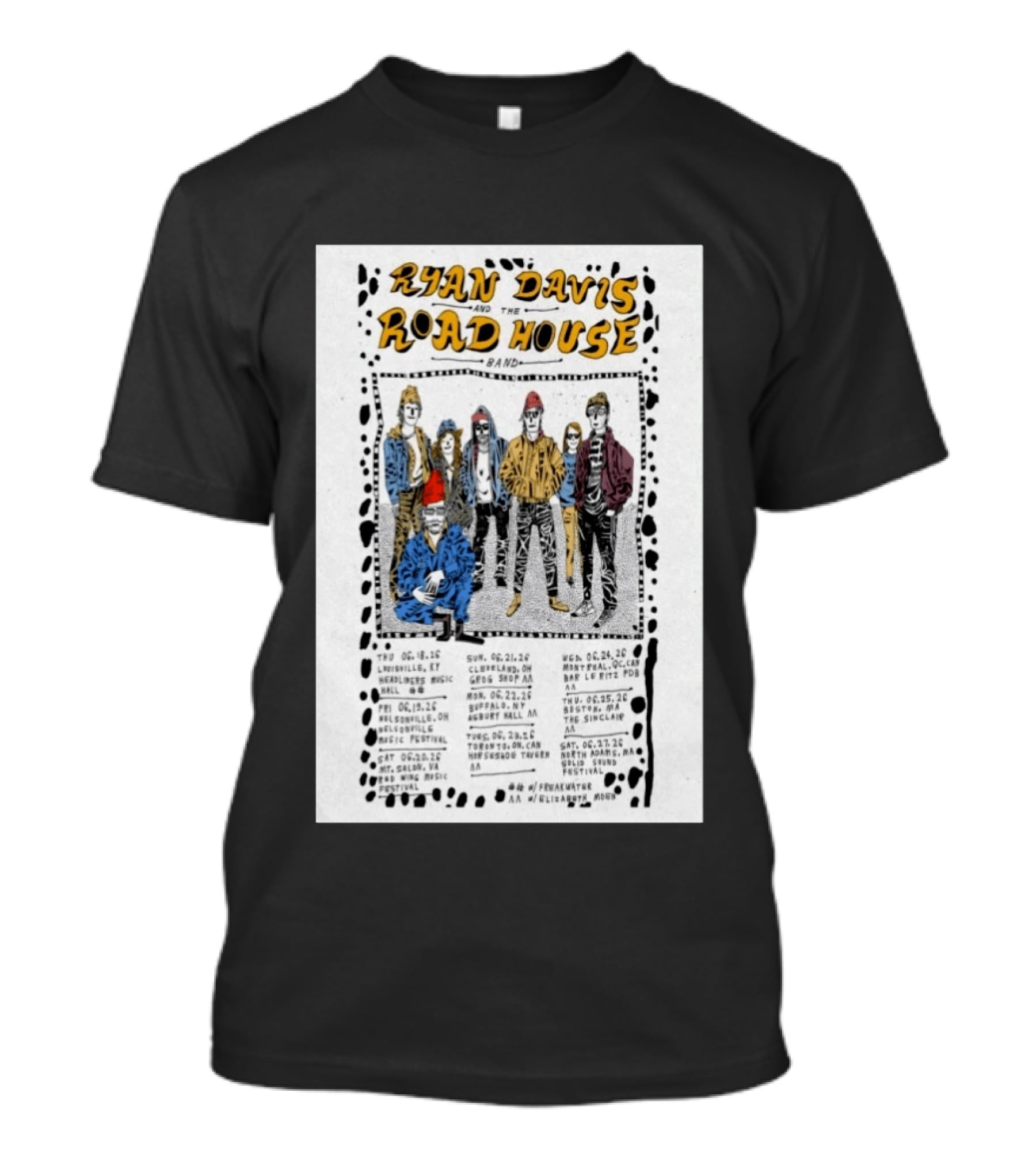 Ryan Davis Road House Band 2026 US Shows Tour Dates T-Shirt